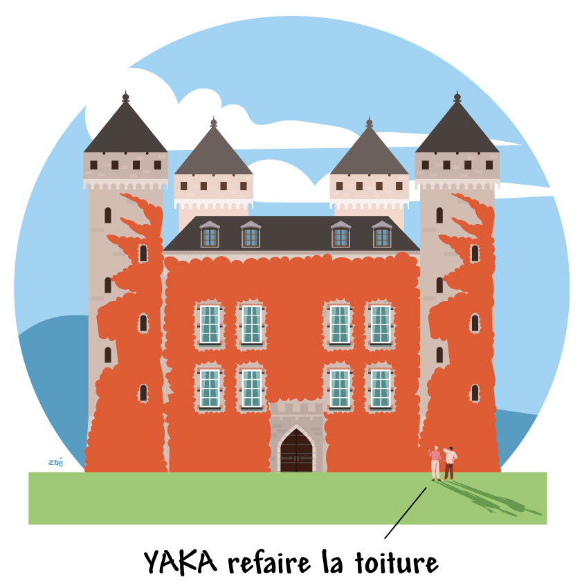 illustration toiture chateau